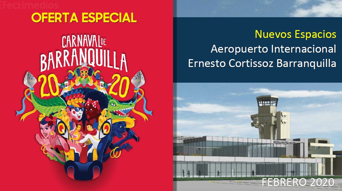 publicidad aeropuertos de Barranquilla carnaval de Barranquilla medios ooh
